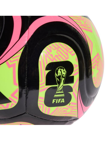 Piłka nożna adidas world cup 26 trionda club czarno-różowo-zielona jd8053