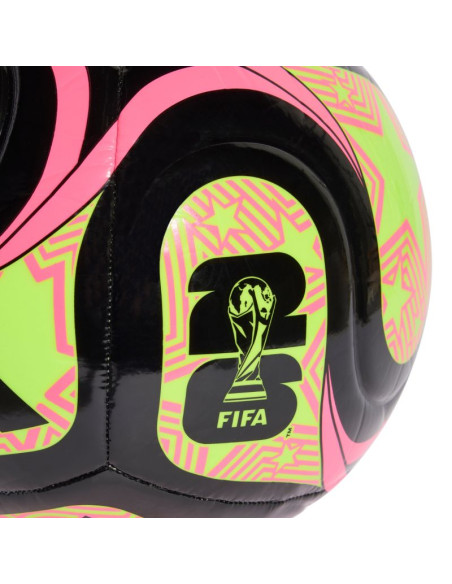 Piłka nożna adidas world cup 26 trionda club czarno-różowo-zielona jd8053