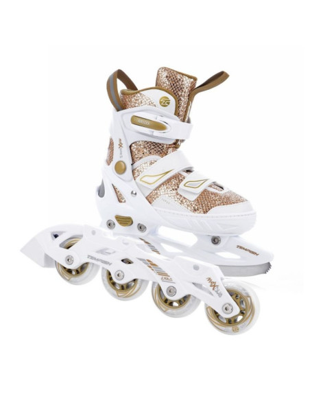 Łyżwy, rolki regulowane tempish enbo duo girl gold jr