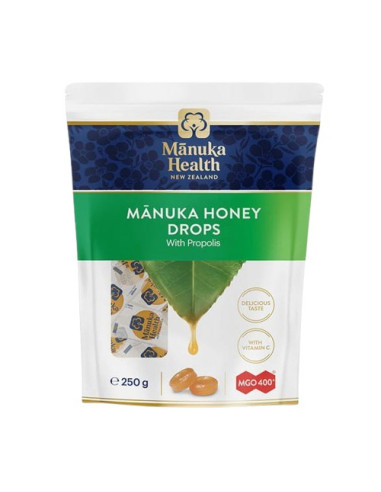 Manuka Health Cukierki Z Miodem Manuka Mgo™ 400+, Propolisem I Witaminą C Suplement Diety (255 G)