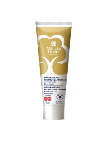Manuka Health Pasta Do Zębów Z Miodem Manuka Mgo 400+ Z Propolisem I Olejkiem Manuka, Bez Fluoru (75 Ml)