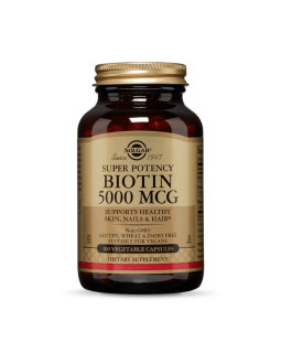Solgar Biotin 5000 Mcg - Biotyna 5000 Mcg (100 Kaps.)