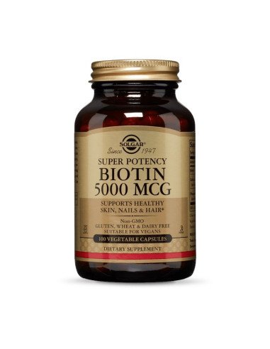 Solgar Biotin 5000 Mcg - Biotyna 5000 Mcg (100 Kaps.)