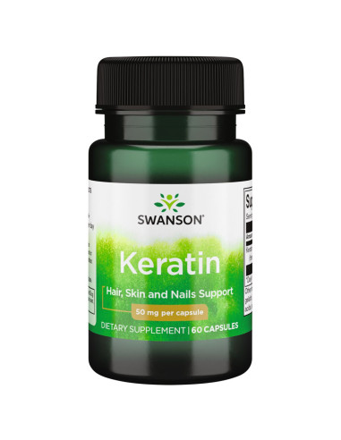 Swanson Keratin (Keratyna) 50 Mg (60 Kaps.)