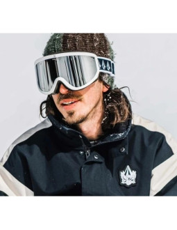 Gogle narciarskie damskie/męskie volcom footprints snowboardowe sportowe srebrne (vg0622116)