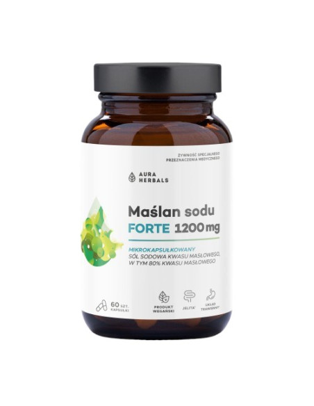 Aura Herbals Maślan Sodu Forte 1200 Mg Mikrokapsułkowany (60 Kaps.)