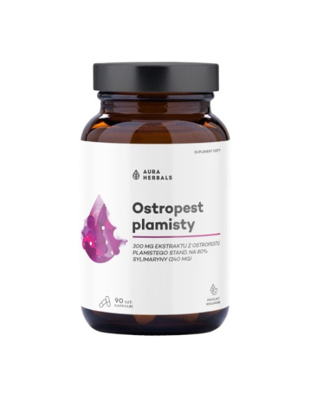 Aura Herbals Ostropest Plamisty, 80% Sylimaryny (90 Kaps.)