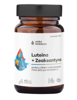 Aura Herbals Luteina + Zeaksantyna + Witamina A (60 Kaps.)