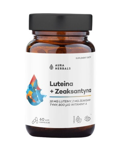 Aura Herbals Luteina + Zeaksantyna + Witamina A (60 Kaps.)