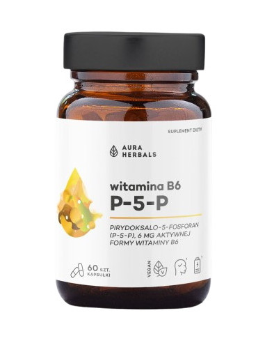 Aura Herbals Witamina B6 P-5-P 6 Mg (60 Kaps.)