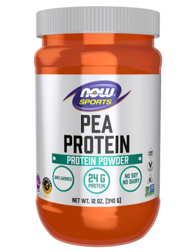 Now Foods Pea Protein Unflavored Powder - Izolat Białka Grochu (340 G)