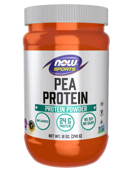 Now Foods Pea Protein Unflavored Powder - Izolat Białka Grochu (340 G)