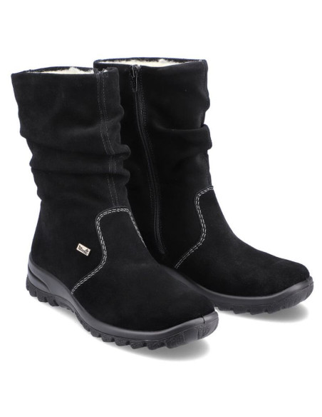 Skórzane botki ocieplane rieker w