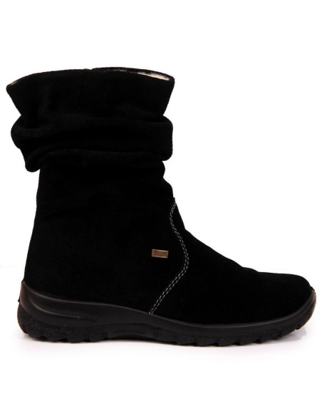 Skórzane botki ocieplane rieker w