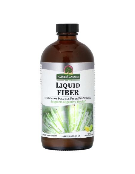 Nature's Answer Liquid Fiber, Lemon-Lime - Błonnik W Płynie, Cytryna Z Limonką (480 Ml)