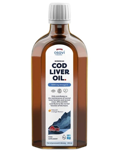 Osavi Tran Norweski 1000 Mg Omega 3, Naturalny Aromat Pomarańczowy (250 Ml)