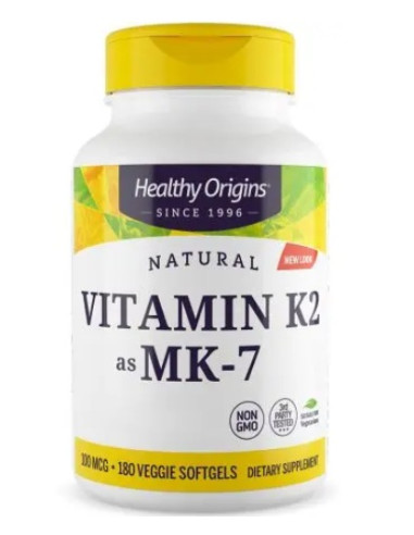 Healthy Origins Vitamin K2 Mk7 - Witamina K 100 Mcg (180 Kaps.)