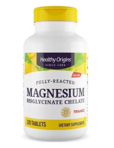 Healthy Origins Magnesium Bisglycinate Chelate - Chelat Magenzu (120 Tabl.)