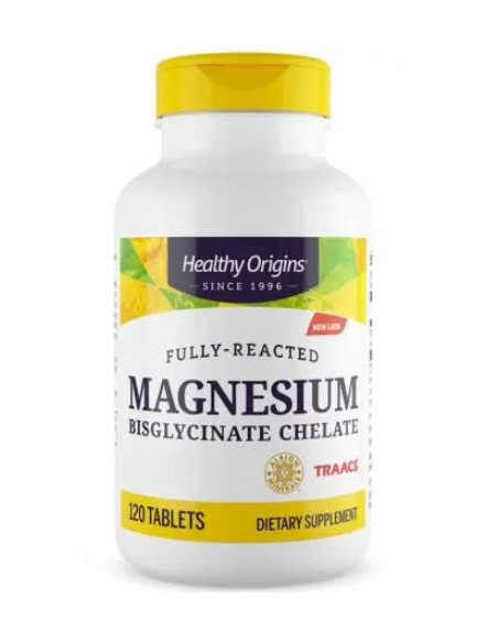 Healthy Origins Magnesium Bisglycinate Chelate - Chelat Magenzu (120 Tabl.)