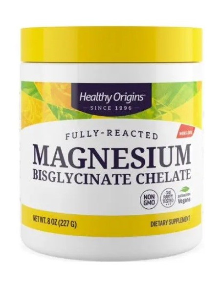 Healthy Origins Magnesium Bisglycinate Chelate - Chelat Magenzu W Proszku (227 G)