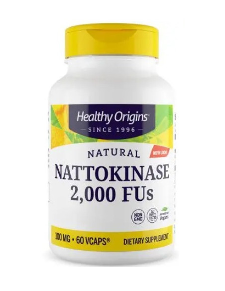 Healthy Origins Natural Nattokinase 2000Fus - Nattokinaza 100 Mg (60 Kaps.)