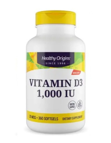 Healthy Origins Vitamin D3 1000 Iu - Witamina D (360 Kaps.)