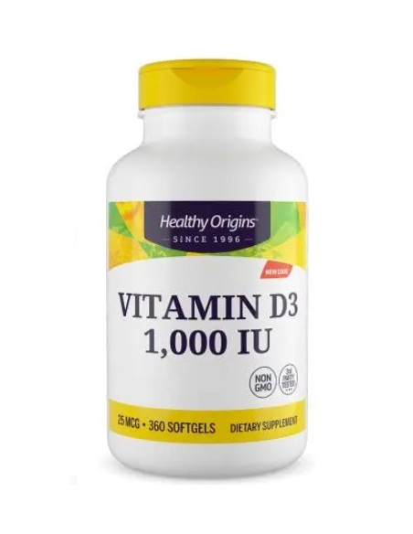 Healthy Origins Vitamin D3 1000 Iu - Witamina D (360 Kaps.)