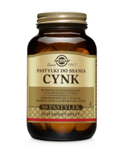 Solgar Flavo-Zinc Lozenges - Cynk Do Ssania (50 Tabl.)