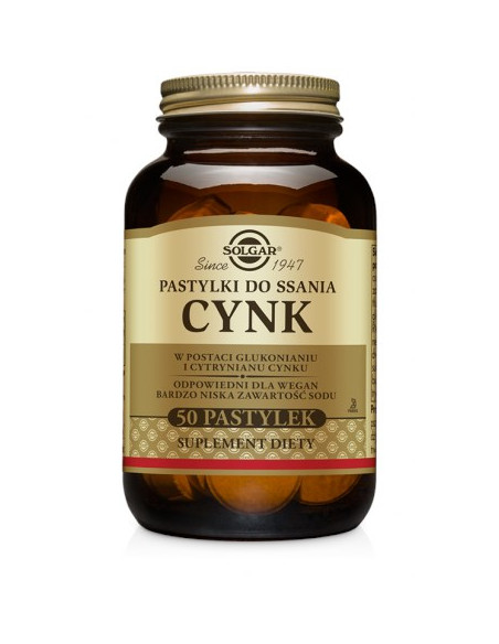 Solgar Flavo-Zinc Lozenges - Cynk Do Ssania (50 Tabl.)