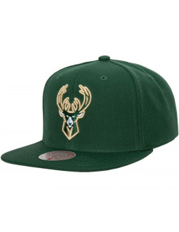 Czapka mitchell & ness nba team ground 2.0 snapback milwaukee bucks hhss3256