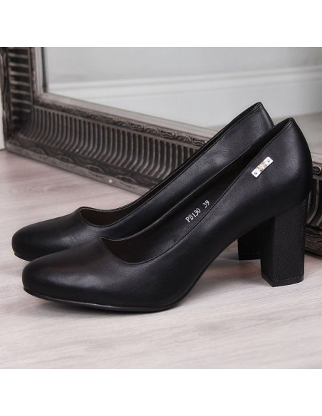 Czółenka na słupku sergio leone w sk193