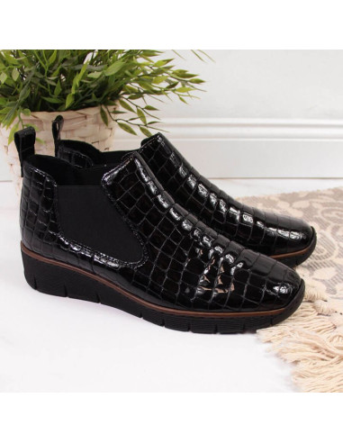 Botki skórzane skóra węża rieker w
