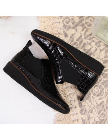 Botki skórzane skóra węża rieker w