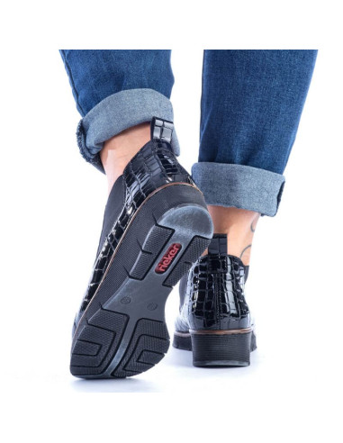 Botki skórzane skóra węża rieker w