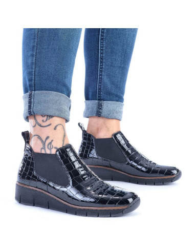 Botki skórzane skóra węża rieker w