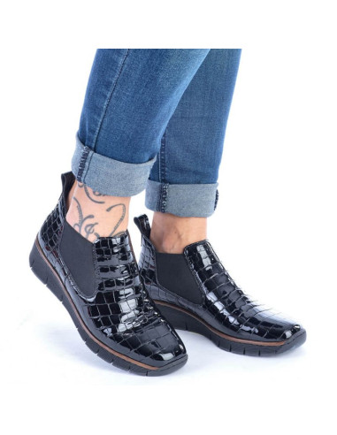 Botki skórzane skóra węża rieker w