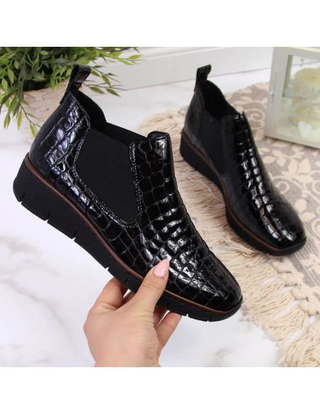 Botki skórzane skóra węża rieker w