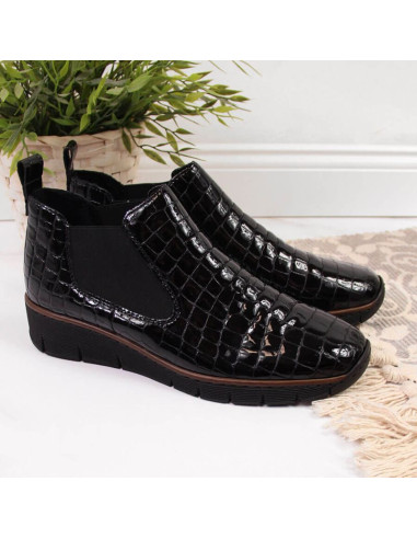 Botki skórzane skóra węża rieker w