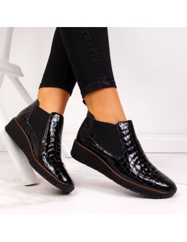 Botki skórzane skóra węża rieker w