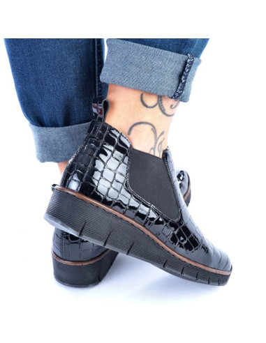 Botki skórzane skóra węża rieker w