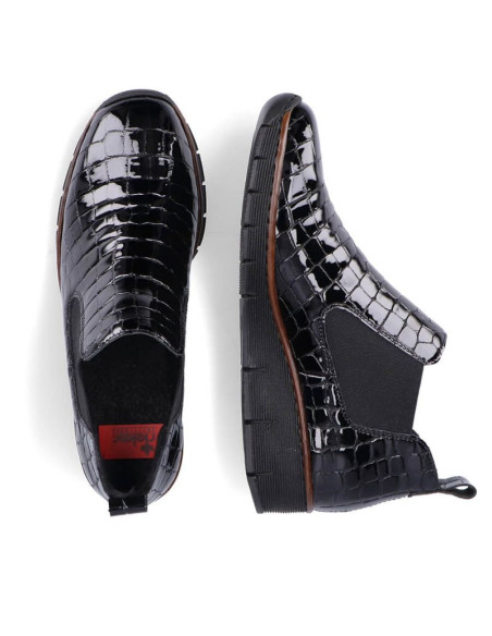 Botki skórzane skóra węża rieker w