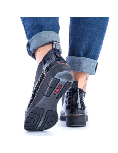 Botki skórzane skóra węża rieker w