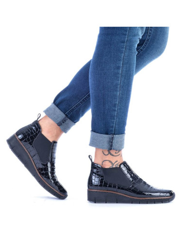 Botki skórzane skóra węża rieker w