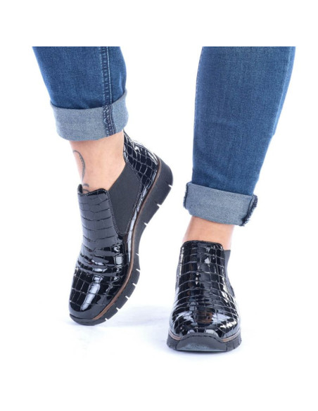 Botki skórzane skóra węża rieker w