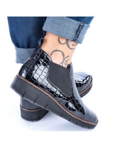 Botki skórzane skóra węża rieker w