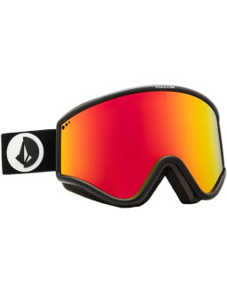 Gogle snowboardowe damskie/męskie volcom yae sportowe narciarskie ochrona uv czerwone (vg0722300) 2