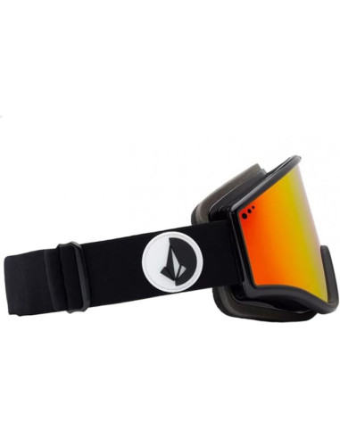 Gogle snowboardowe damskie/męskie volcom yae sportowe narciarskie ochrona uv czerwone (vg0722300)