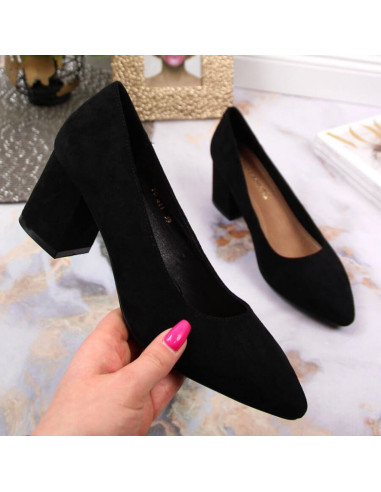 Czółenka na obcasie sergio leone w sk358