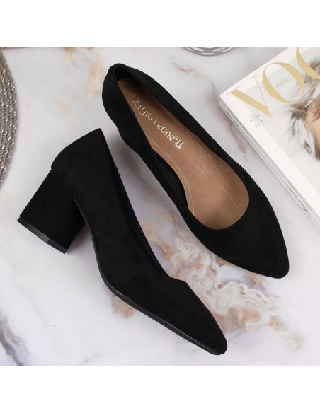 Czółenka na obcasie sergio leone w sk358