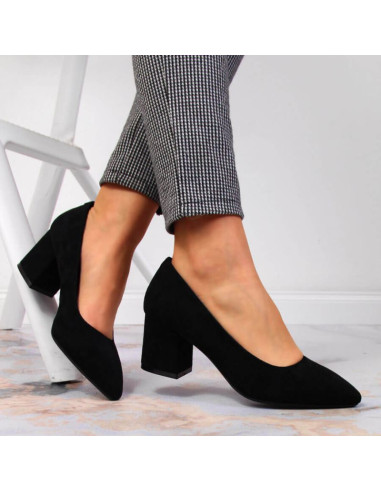 Czółenka na obcasie sergio leone w sk358